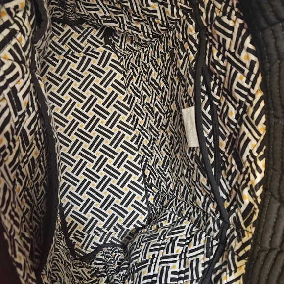 Vera Bradley Black Quilted Tote Bag - Picture 4 of 10